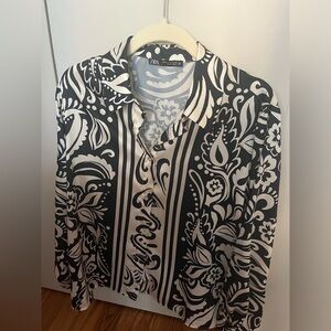 Zara silk button down
